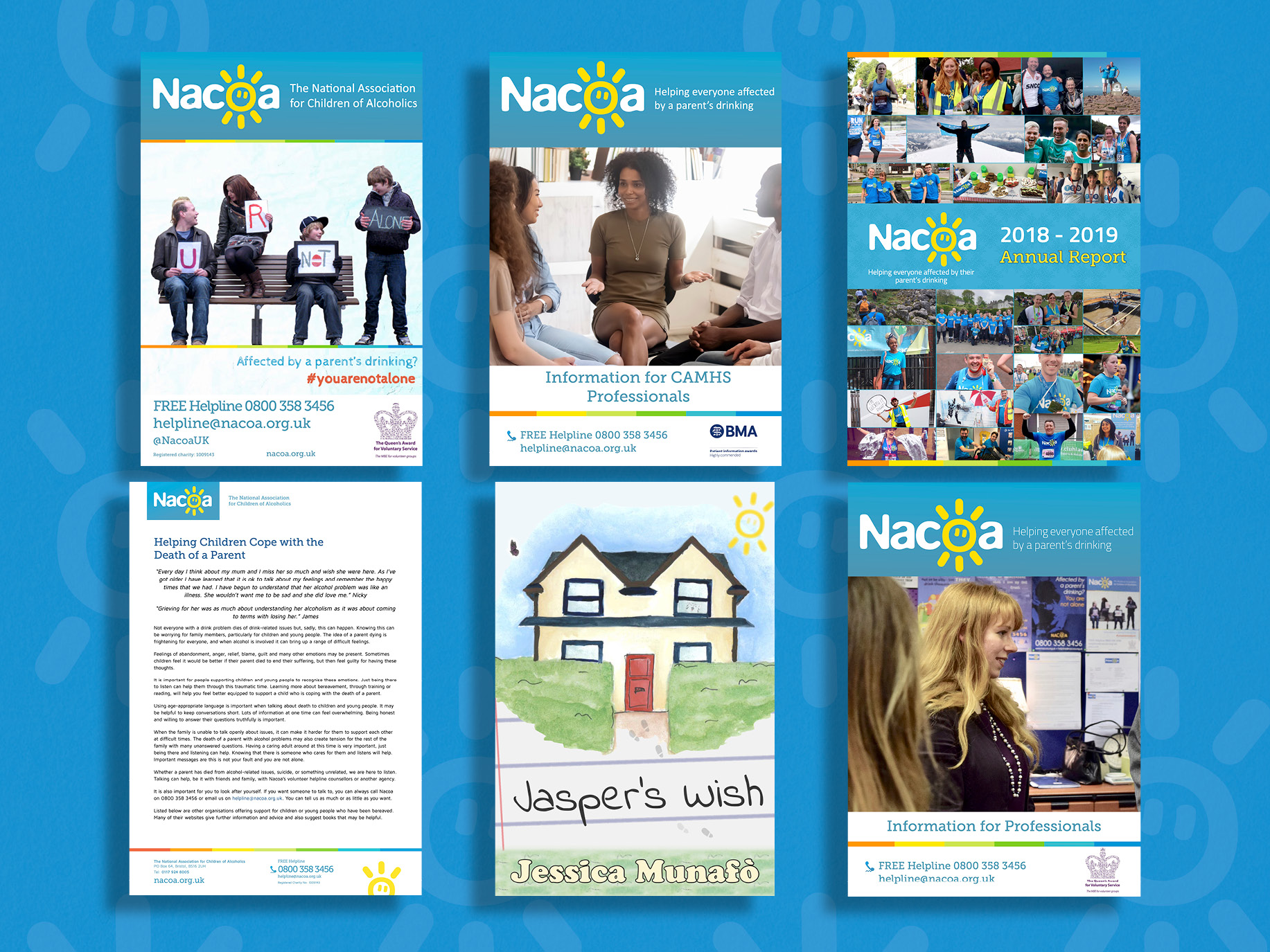 Nacoa's publications about coping with a parent's drinking for children, adults, concerned others and professionals