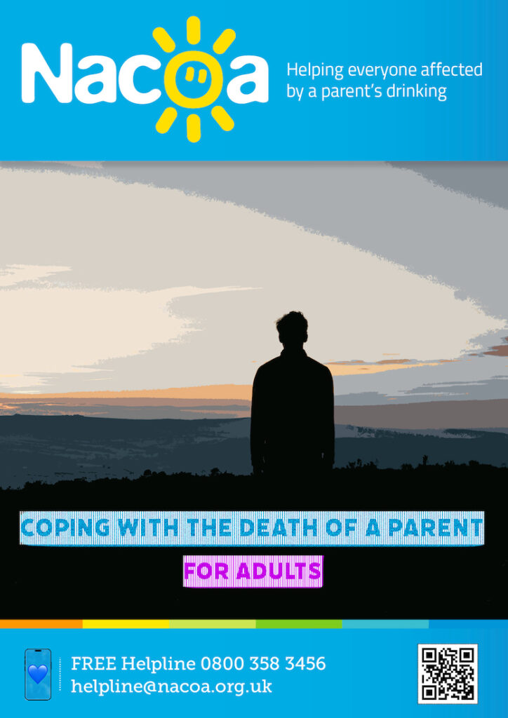 Booklet with help and advice for adults with a parent who has died from alcohol problems or other addiction