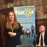 Cassandra Ohlson presenting at Nacoa's Stafford Ward Memorial Lecture 2019